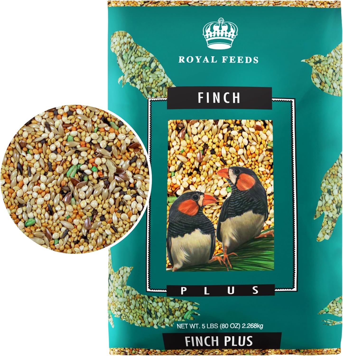Finch Plus (5 Lbs) Nut Free Bird Seed for Outside Feeders with Vitamins & Minerals, Bird Food for Finches and Other Small Birds, Natural Bird Feed for Energy, Growth and Digestive Health