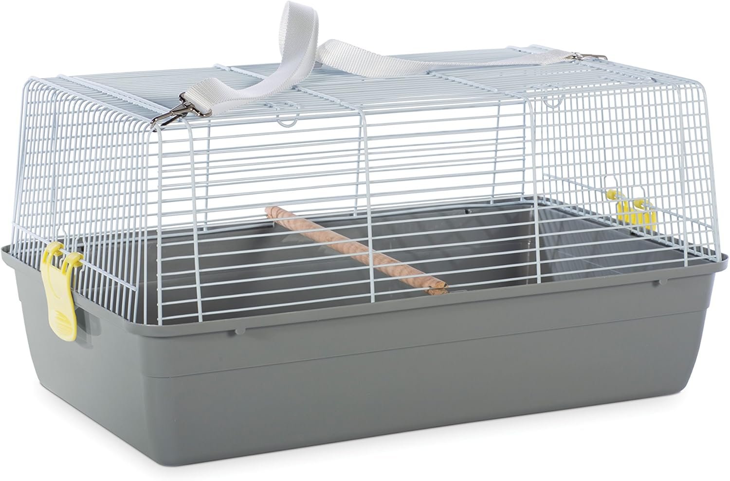 Prevue Pet Products Small Animal Travel Carrier – Hamster, Bird, Parakeet, Gerbil, Rabbit, Ferret, Guinea Pig, & Rat Carrier, Easy Pet Transportation, Travel Bird Cage, Lightweight & Portable – Gray