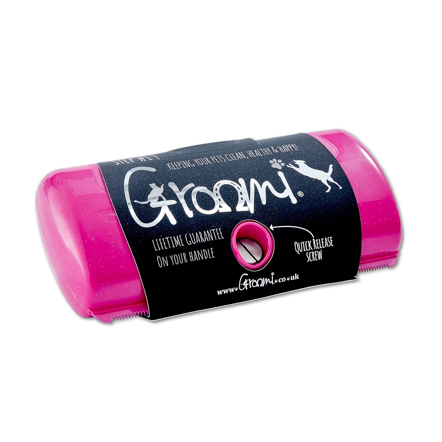 Groomi Tool for Pets – Deshedding Brush. Pet Comb for Cats, Dogs and Horses. Dog Comb, Dog Shedding Brush, Great Dog Brush to Reduce Shedding, Dog Brush, Cat Brush, Professional Pet Comb, (Pink)