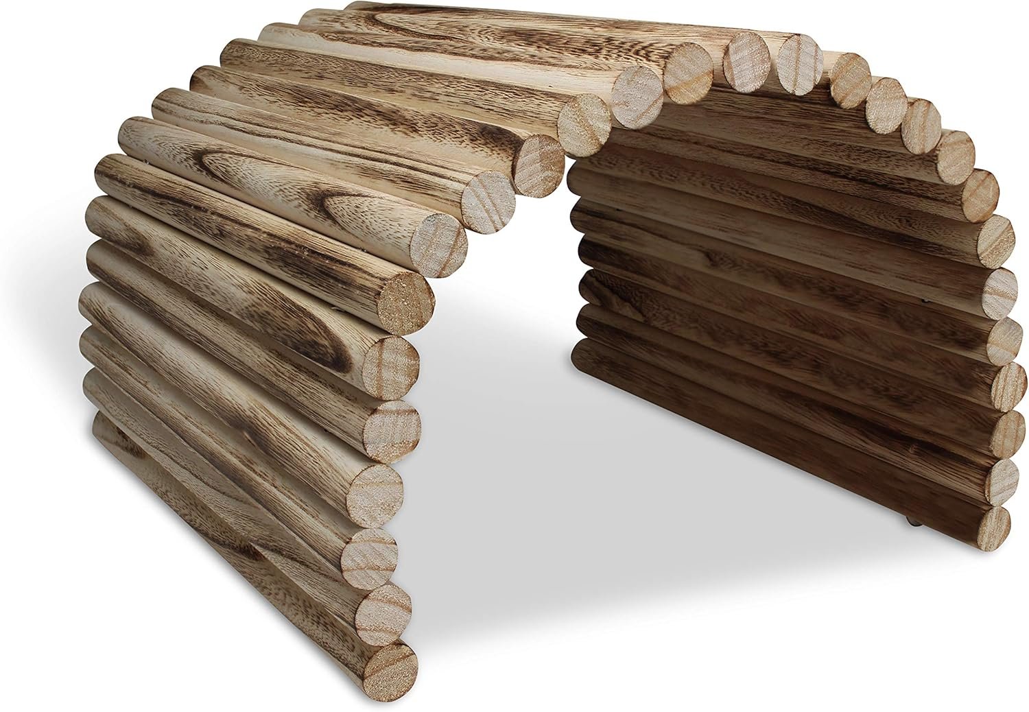 Flexible Wood Hideout – Extra Large – House, Tunnel, Ramp, Bridge, Tube for Guinea Pigs, Ferrets, Hedgehogs, Chinchillas, Small Rabbits, and Other Small Animals – Accessories, Toys, and Supplies