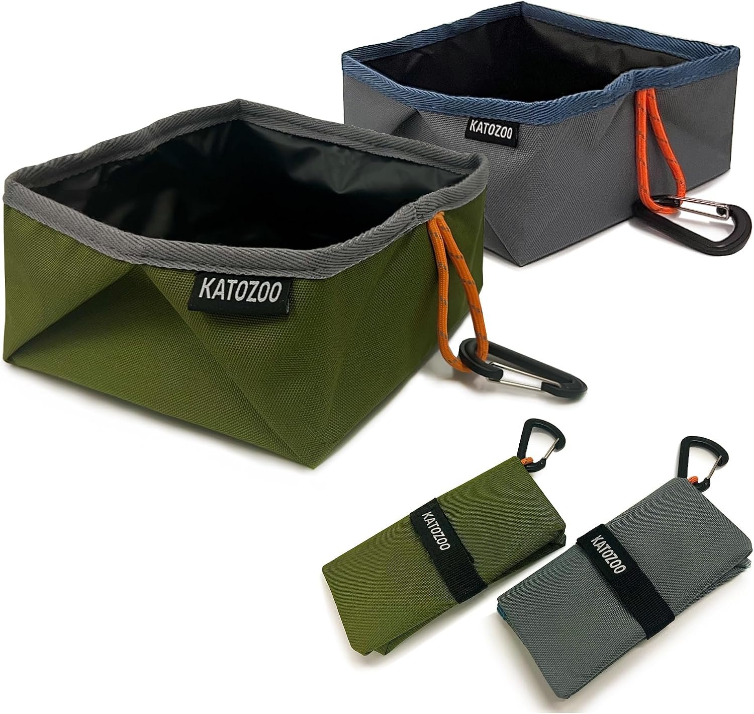 Travel Dog Bowls, 2 Pack 60oz Collapsible Dog Bowls, Portable Food and Water Bowls for Walking, Camping, and Traveling, Suitable for Food and Water