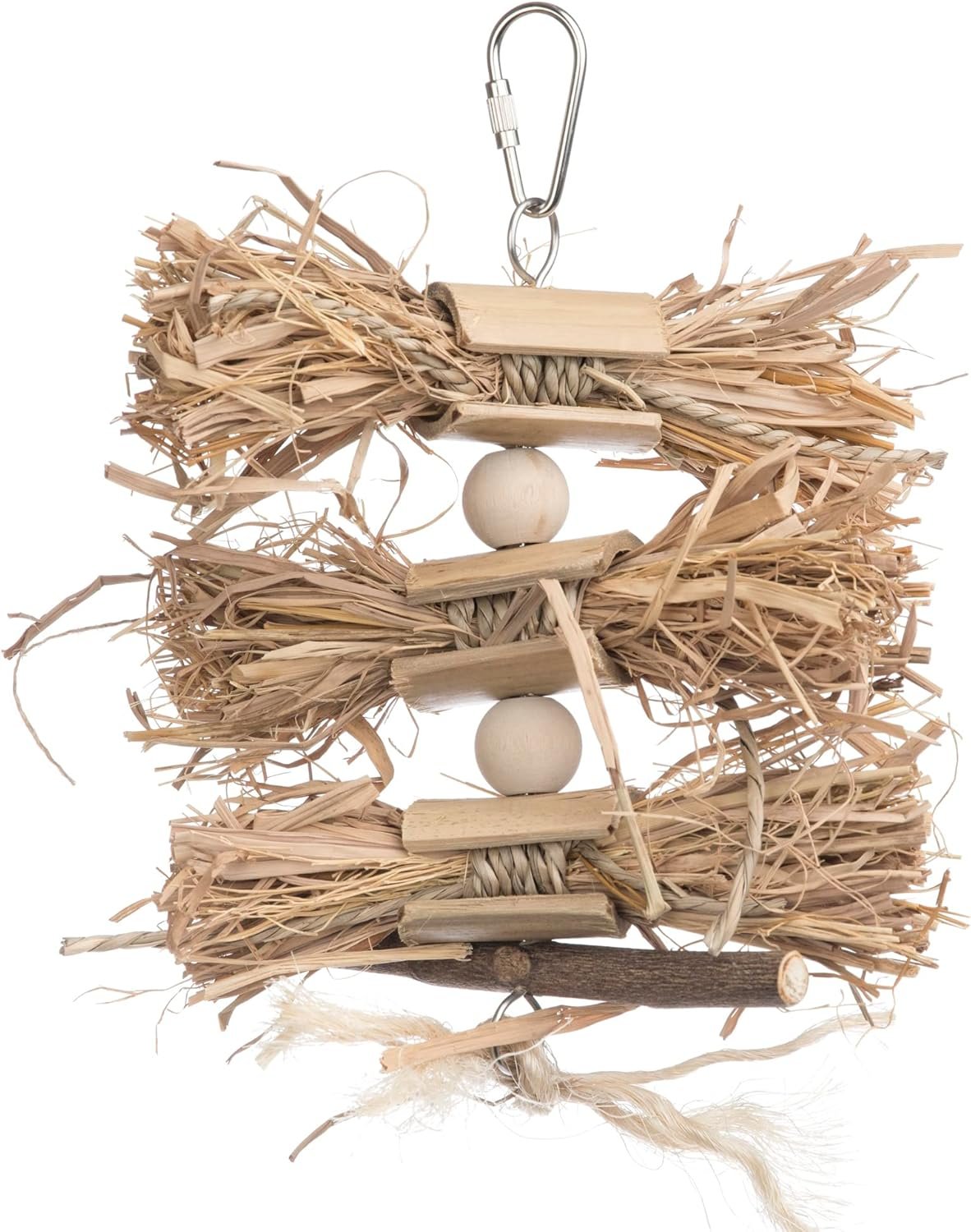 Prevue Pet Products Naturals Preen & Pacify Woodland Harvest Bird Toy – Accessories for Parakeets, Conures, Cockatiels, Budgies, and Small to Medium Birds, Hanging Cage Toy for Preening and Pecking