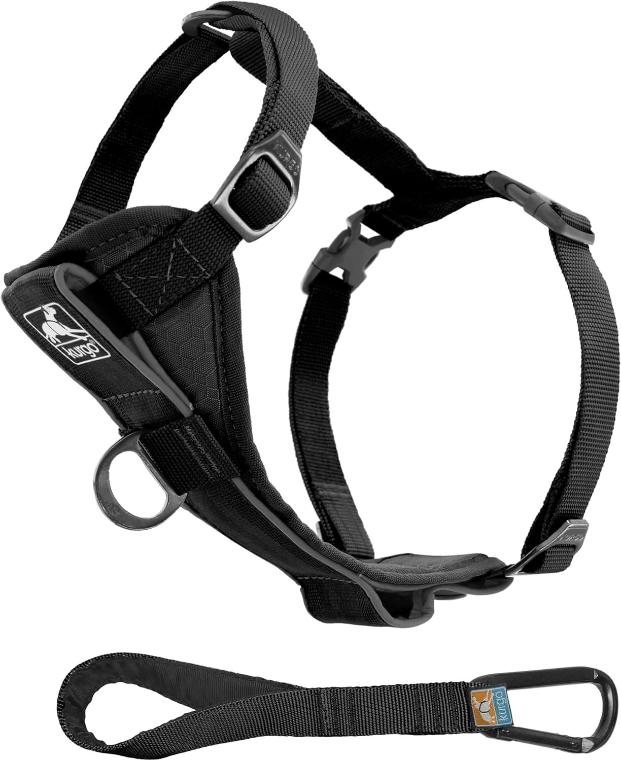 Kurgo Dog Harness | Pet Walking Harness | Small | Black | No Pull Harness Front Clip Feature for Training Included | Car Seat Belt | Tru-Fit Quick Release Style