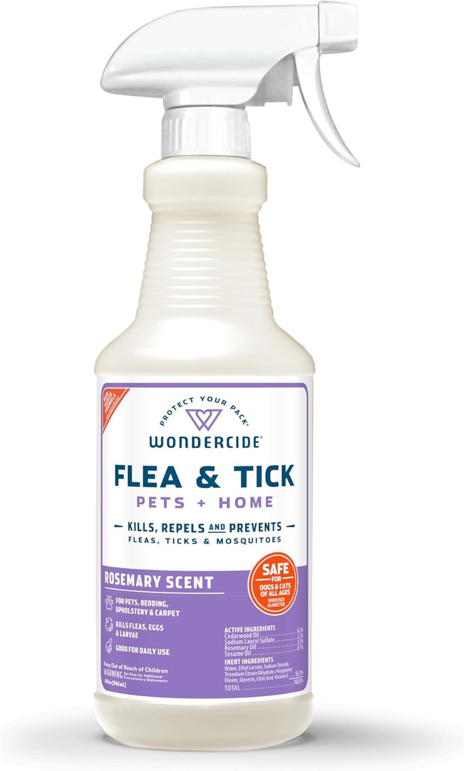 Wondercide Rose Flea & Tick Spray for Pets Plus Home with Natural Essential Oils 16 fl. oz.