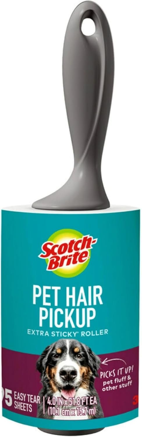 Scotch-Brite Pet Extra Sticky Hair Lint Roller, 95 Sheets